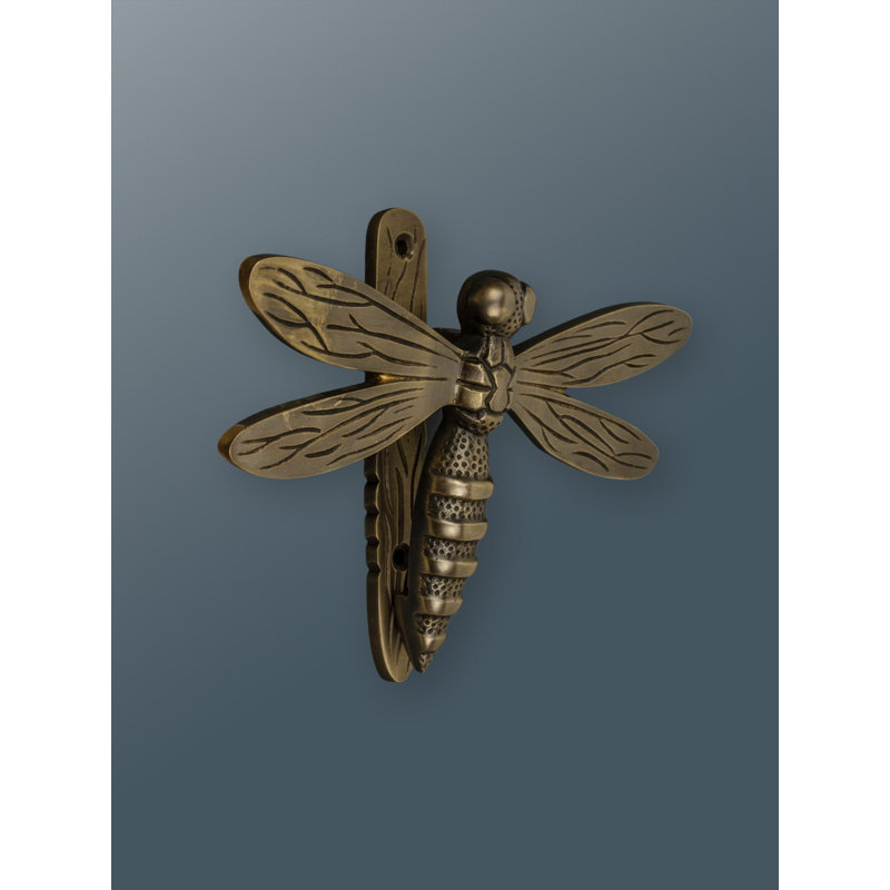 Bronze Dragonfly Door Knocker, Bronze