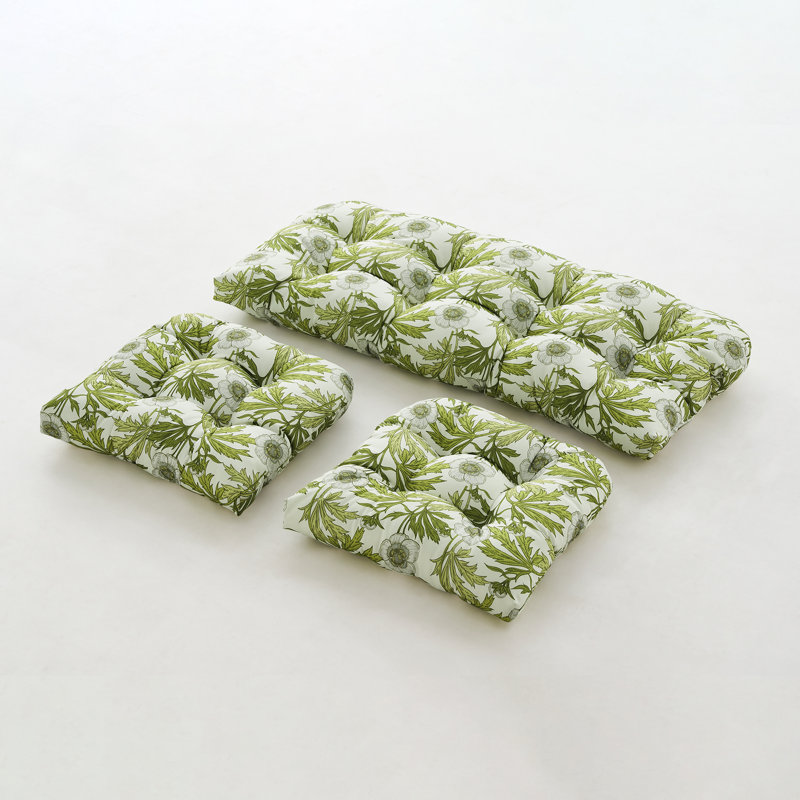 Ensemble de 3 coussins d'extérieur à causeuse, Kelly