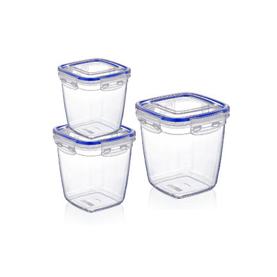 Ensemble de 3 contenants carrés scellés