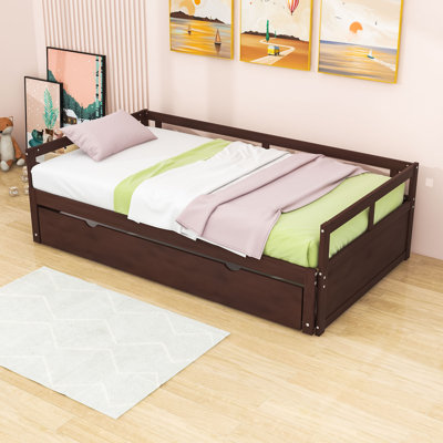 Lit de jour simple en bois avec couchette