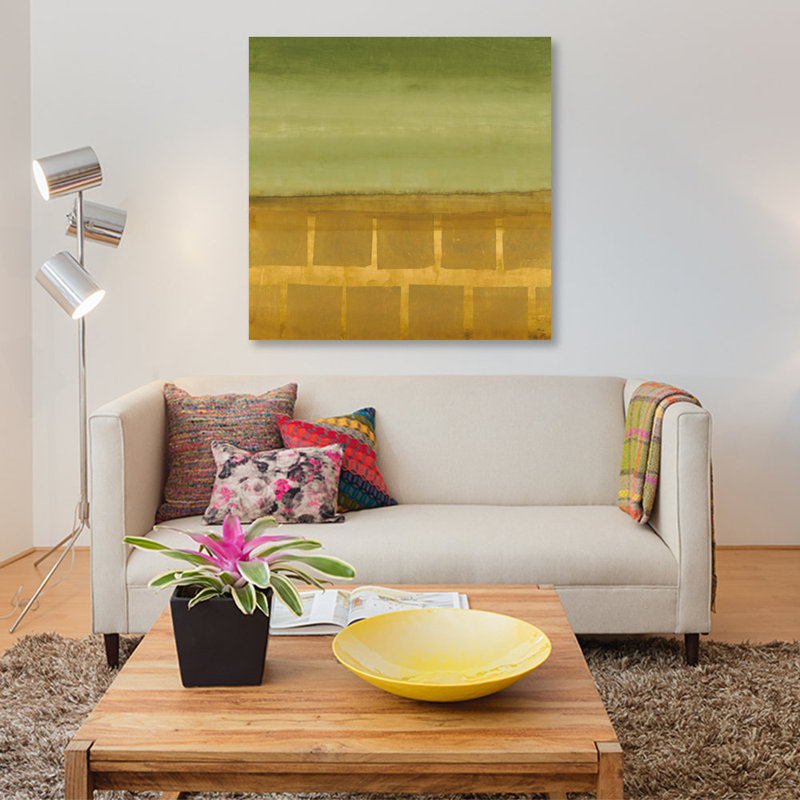 «Sage Leaf», impression sur toile, H 26 po x l 26 po x P 1,5 po, Toile tendue, Pas de tapis