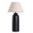  28'' Modern Ceramic Table Lamp with Black Tapered Base and Natural Linen Shade, Ideal for Bedroom Nightstands, Living Room End Tables or Study Desks-1683260816