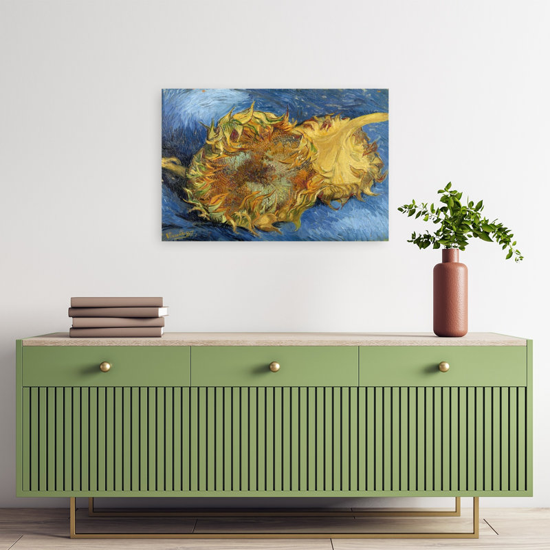 Sunflowers, 1887 Classic Colorful Vibrant Sunflower Autumn Summer Wall Art Print 1 Piece Wrapped Canvas Wall Art