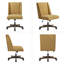 Chaise de bureau pivotante en chenille Mellins-2059433331