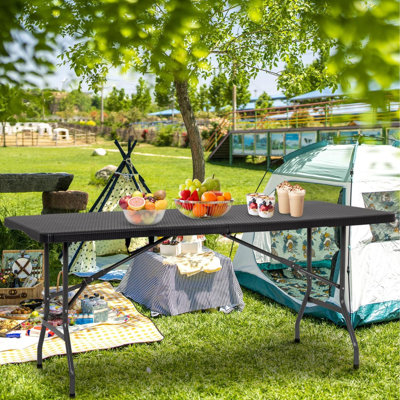 Table de salle à manger de plein air pliante pour l'extérieur