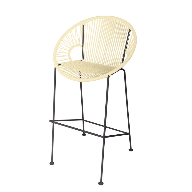 Tabouret 31 ", Ivoire, Noir