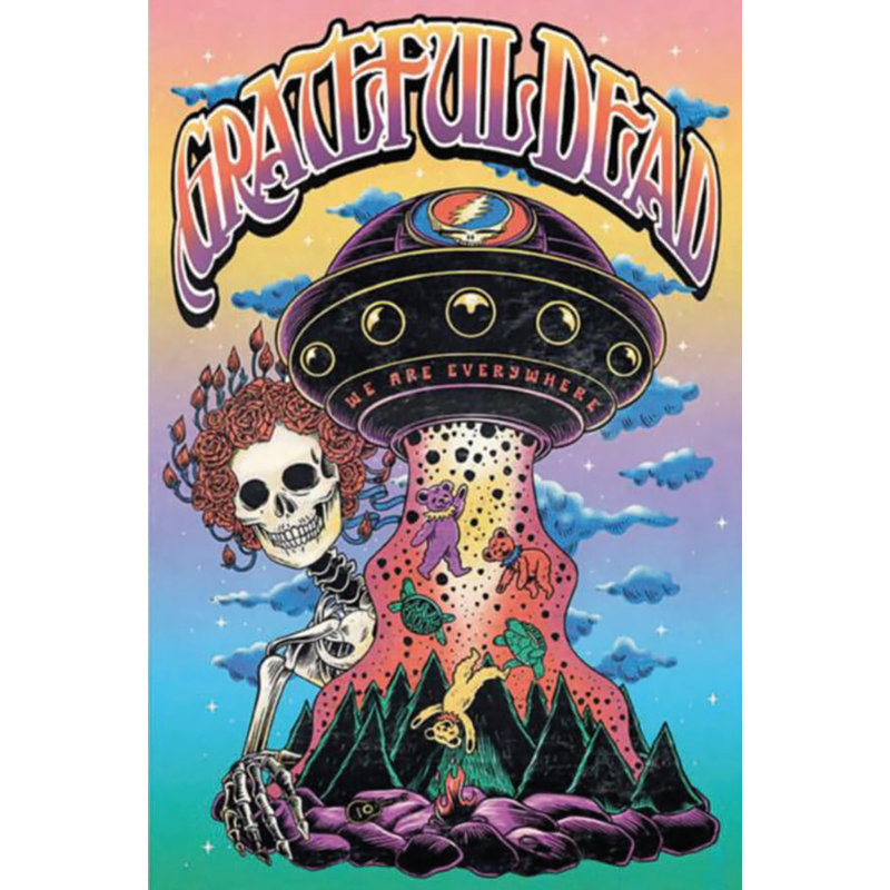  Officiellement sous licence psychédélique «Grateful», affiche d'art musical 24 x 36 po - reproduction décorative - papier affiche - prête à encadrer