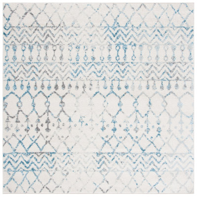 Tapis ivoire / turquoise Delarosa