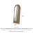 Medieval-Style Solid Wood Arched Rattan Full-Length Mirror-248165494