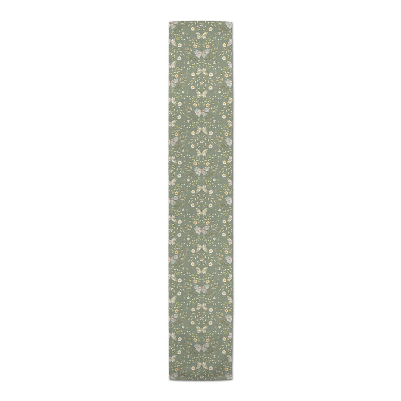 Chemin de table Ariona, 72 po x 16 po, Vert olive