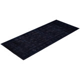 Overdyed Hand-Knotted Wool Modern-Contemporary Black Runner 4' 1" x 10' 2"