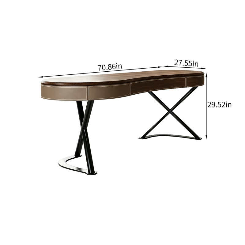 Bureau d'écriture Modern, H 29,52 po x l 70,86 po x P 27,55 po