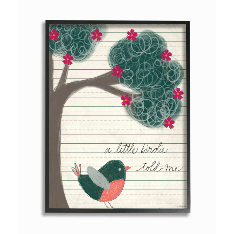 Décoration murale "a little oiseau" , qui m’a dit oiseau et arbre Bedale, H 20 po x l 16 po x P 1,5 po