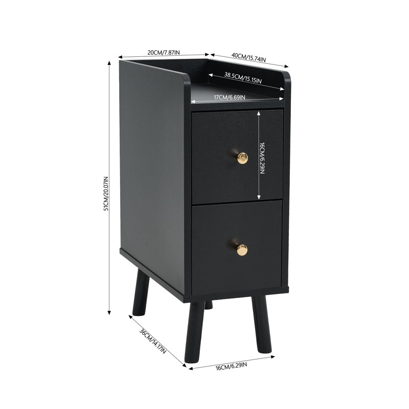 20 cm W Bedside Table