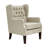 Upholstered Button Tufted Wingback Chair-26601846