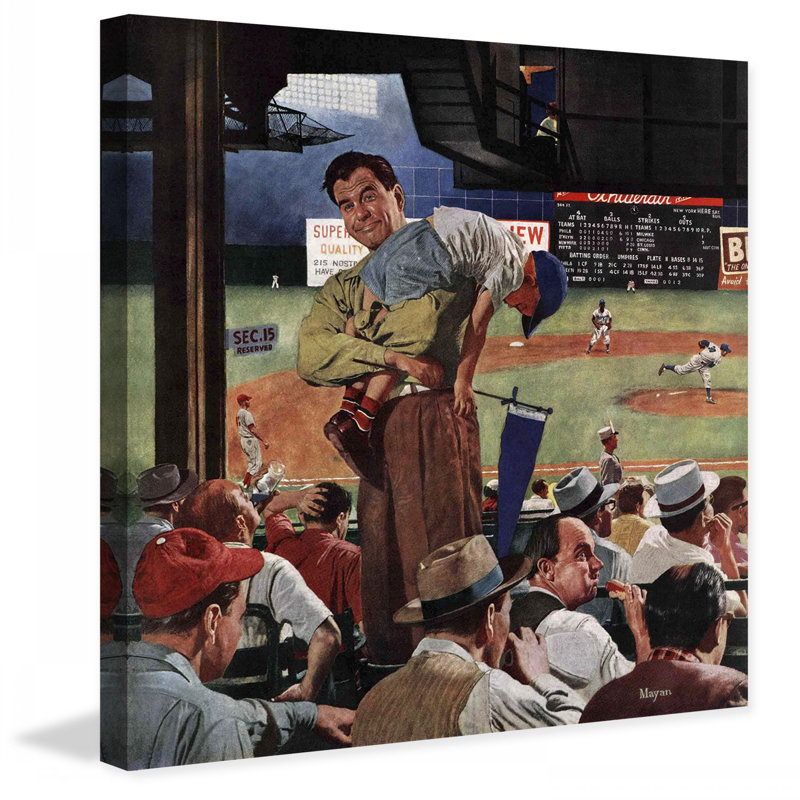 Sleepy Inning by Earl Mayan - Wrapped Canvas Painting, 45cm H x 45cm W