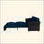 Canapé-lit convertible 3-en-1, canapé-lit en velours avec 2 coussins, canapé-lit capitonné moderne pour la chambre à coucher du salon-1229901900