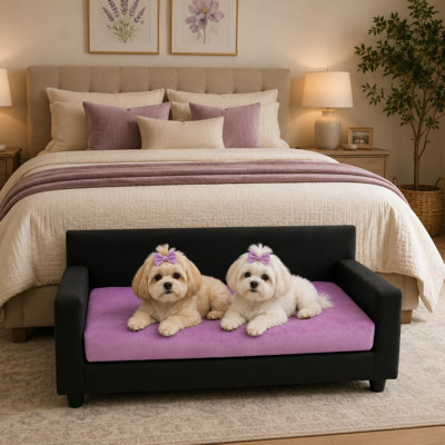 Dream Haven Orthopedic Dog Sofa Bed - Lilac