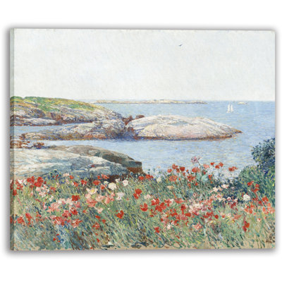 Reproduction d'art sur toile Rocky Shore Blossoms