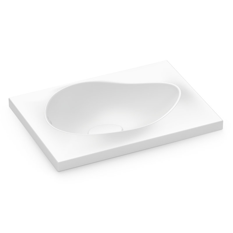 RUY OHTAKE SEMI-RECESSED SINK, WHITE, White