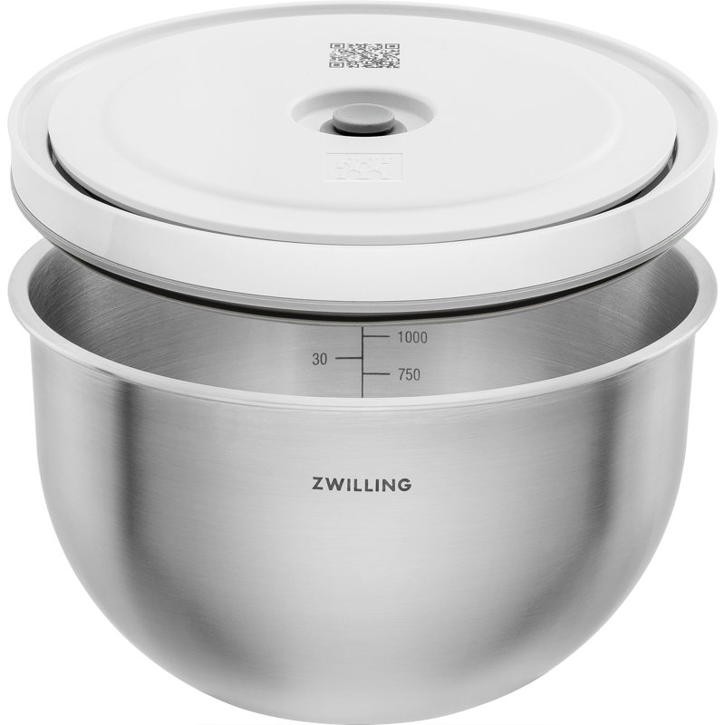 ZWILLING Fresh & Save BOWLS Stainless Steel Vacuum Bowl, Large, 1.85 quarts