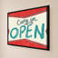 «Retro Open Sign» par Jen Bucheli - Impression sur toile