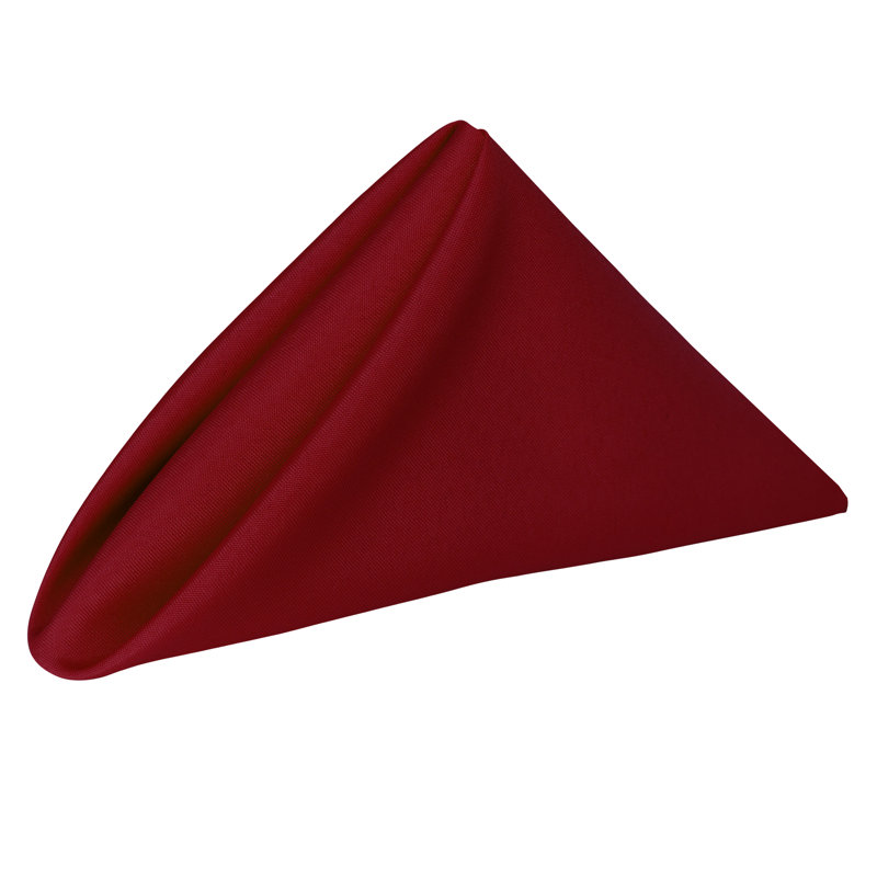 Polyester Square Napkin, Cherry Red, 17" x 17"