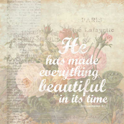 Blooming Antique 5 - Wrapped Canvas Print