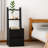 Modern Storage Unit nightstand with Shelves and Integrated USB Night Light,  Lockable Drawer and Adjustable Night Lighting-688930198