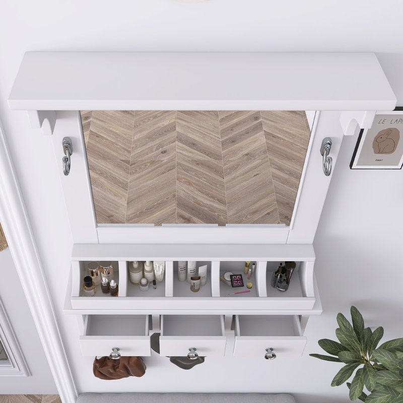 FLOATING MAKEUP VANITY WITH BIG MIRROR