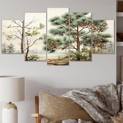 Pine Tree Pine Beauty I - impression sur toile florale - 5 panneaux