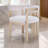 Peppa Slat Back Arm Chair in Beige/Gold-375971978