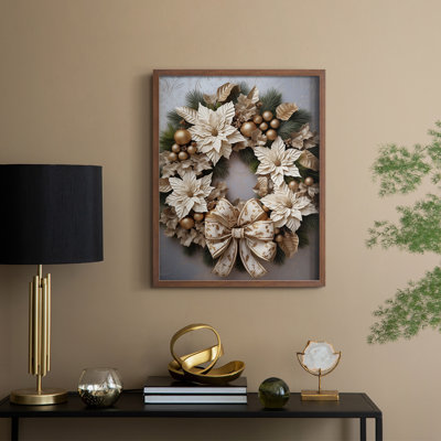 «Christmas Holiday Art DCCV III», reproduction d'art encadrée - bois massif