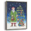 Folksy Father Christmas II, reproduction encadrée - bois massif-1629949944