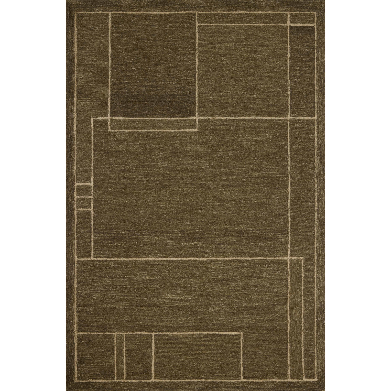 Jeremiah Brent x Loloi Barrow Olive Natural Jute Rug, Runner 2'3" x 9'9"