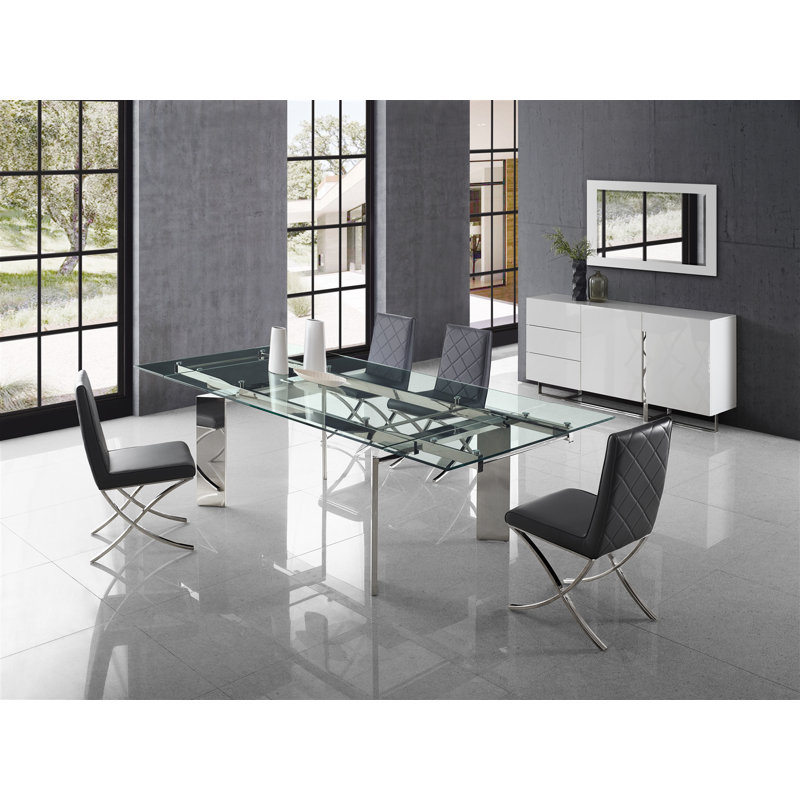 Chaise de salle à manger Daelyn, Gris, Argent