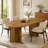 63" Dining Table, Oval Farmhouse Kitchen Table with Strip Base