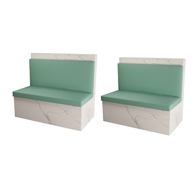 Modern Stylish Cafe Dessert Shop Restaurant Bench Faux Leather Upholstered Bench
