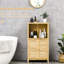 Floor Cabinet By - Maximize Your Bathroom & Living Room Space With Multiple Shelves Doors, Natural Make More Efficient And Attractive