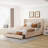 Size Storage Bed Velvet Upholstered Platform Bed With Wingback Headboard And A Big Drawer-542642015