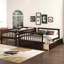 Lit superposé convertible simple au-dessus d'un lit double avec tiroirs de rangement, structure et bois de pin, configuration stable et sécuritaire, lit solide, assemblage sans tracas-2039111771