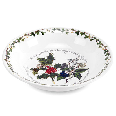 Holly & Ivy 8.5" Soup Plates, Set of 6