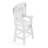 Doll High Chair with Padded Seat - White Rose