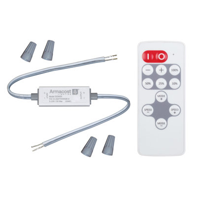 Contrôleur de bande mince à DEL blanc ou unicolore Slimline