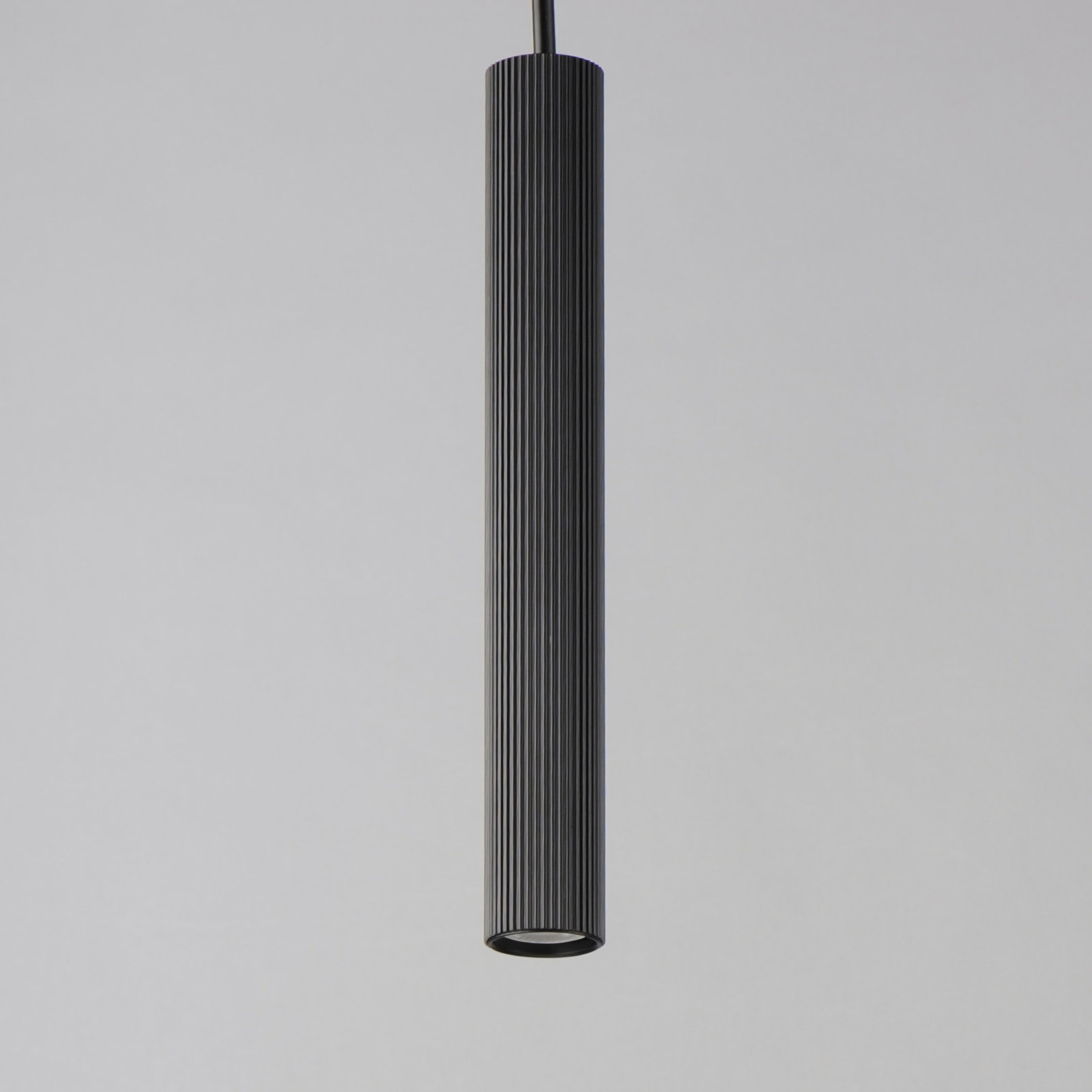 Carpi Single Light Metal Dimmable Pendant, Black