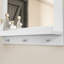 Miroir mural avec tablettes et crochets, blanc-123706623