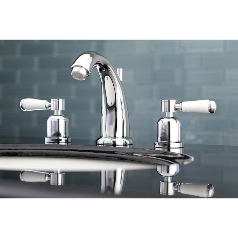Robinet de salle de bain espacé Kingston, Chrome poli