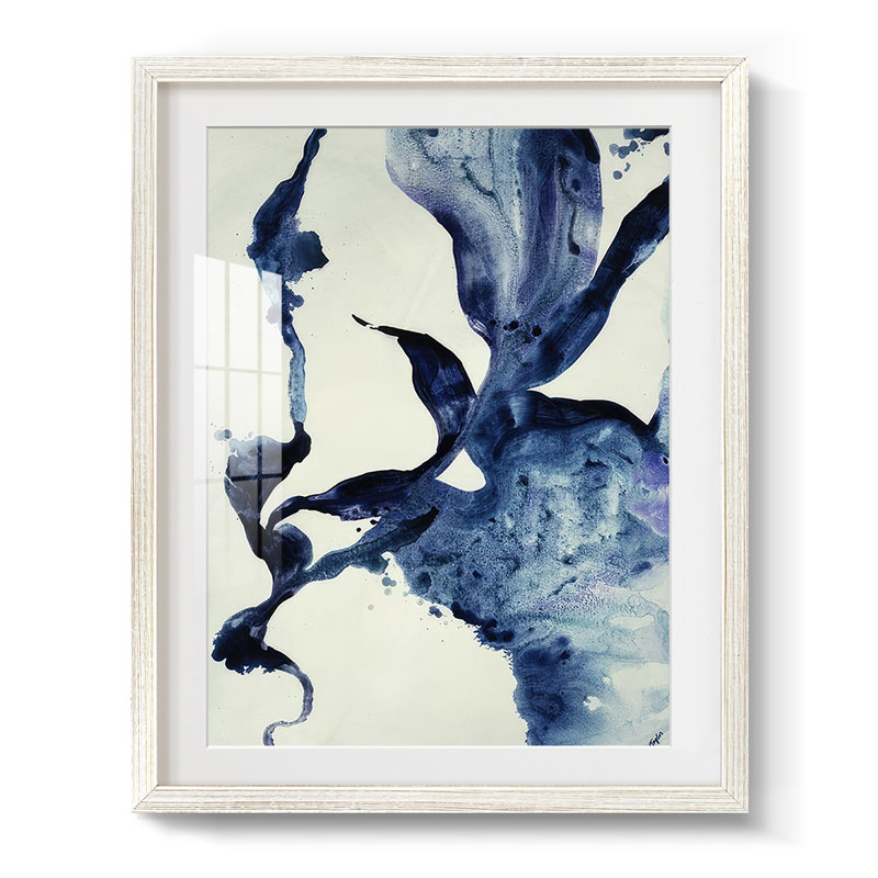 Indigo II - impression encadrée, H 19,5 po x l 16,5 po, Blanc