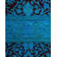 Tapis unique bleu 3 pi x 13 pi Yohko