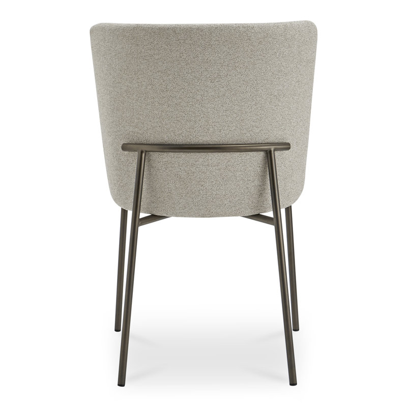 Early Upholstered Dining Chair, White Polyester